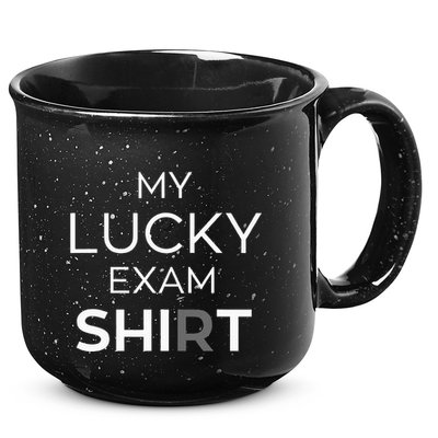 My Lucky Exam School Graduation Funny Trendy Satire 15oz Campfire Ceramic Mug