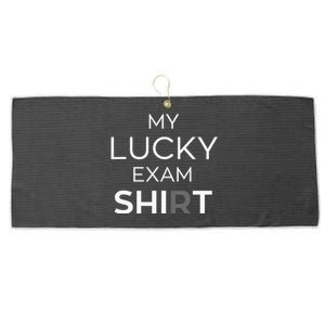 My Lucky Exam School Graduation Funny Trendy Satire Large Microfiber Waffle Golf Towel