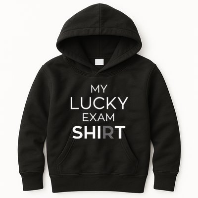 My Lucky Exam School Graduation Funny Trendy Satire Kids Hoodie