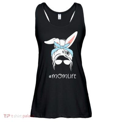 MOM Life Easter Mama Bunny Ears Mother's Day Easter Day Ladies Essential Flowy Tank