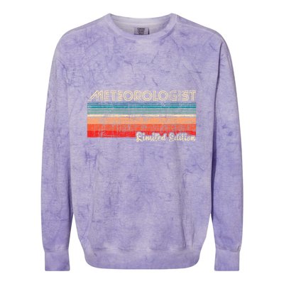 Meteorologist Limited Edition Retro Weather Meteorology Colorblast Crewneck Sweatshirt