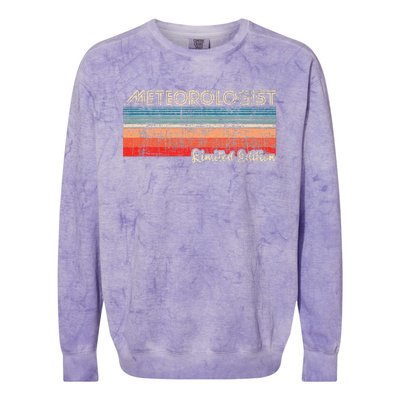 Meteorologist Limited Edition Retro Weather Meteorology Colorblast Crewneck Sweatshirt