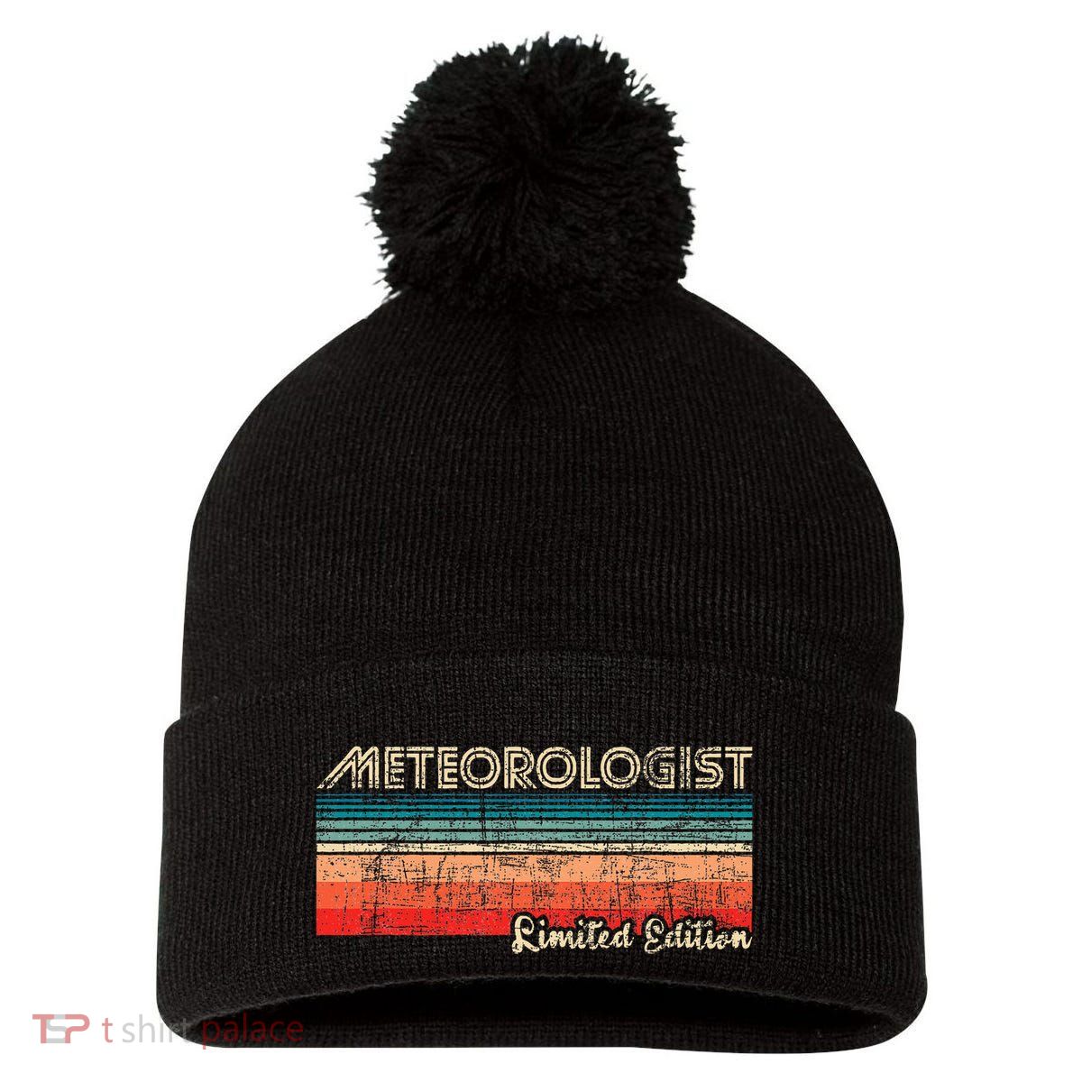 Meteorologist Limited Edition Retro Weather Meteorology Pom Pom 12in Knit Beanie