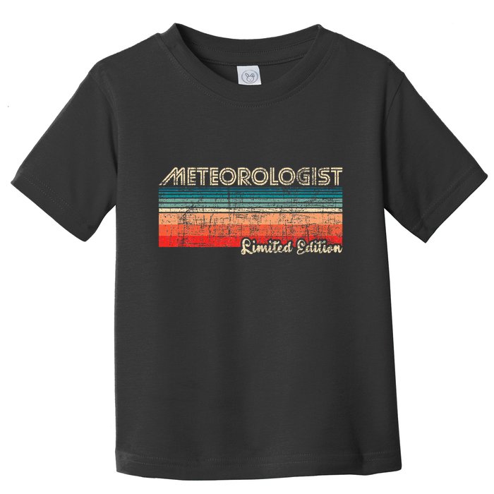 Meteorologist Limited Edition Retro Weather Meteorology Toddler T-Shirt