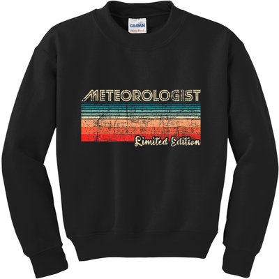 Meteorologist Limited Edition Retro Weather Meteorology Kids Sweatshirt
