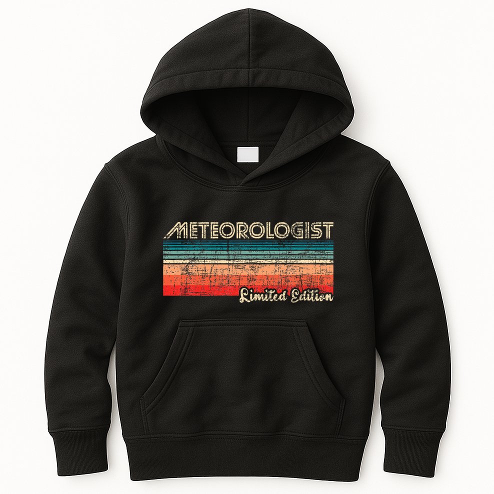 Meteorologist Limited Edition Retro Weather Meteorology Kids Hoodie