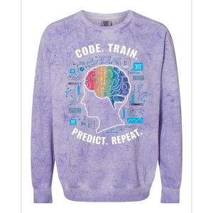 Machine Learning Engineer Artificial Intelligence Colorblast Crewneck Sweatshirt