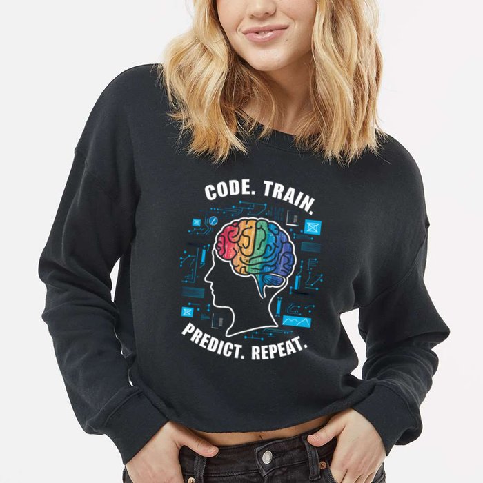 Machine Learning Engineer Artificial Intelligence Cropped Pullover Crew