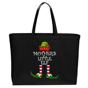 MotherS Little Elf Pajama For Christmas Party Gift Cotton Canvas Jumbo Tote