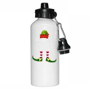 MotherS Little Elf Pajama For Christmas Party Gift Aluminum Water Bottle 