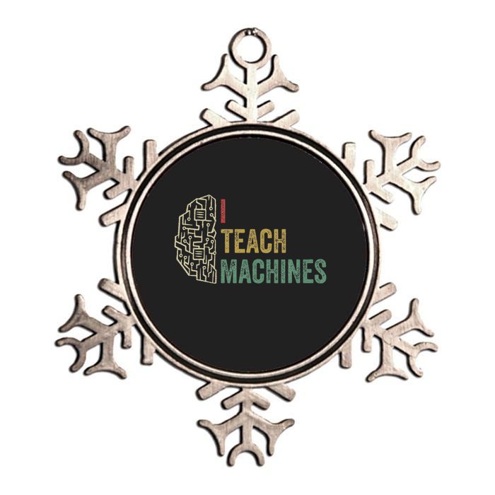 Machine Learning Engineer Deep Learning I Teach Machines Metallic Star Ornament