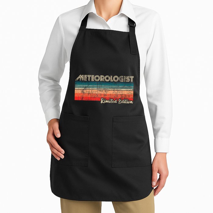 Meteorologist Limited Edition Retro Weather Meteorology Full-Length Apron With Pockets