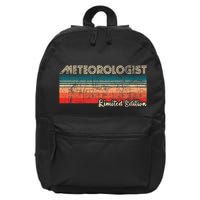 Meteorologist Limited Edition Retro Weather Meteorology 16 in Basic Backpack