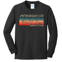 Meteorologist Limited Edition Retro Weather Meteorology Kids Long Sleeve Shirt