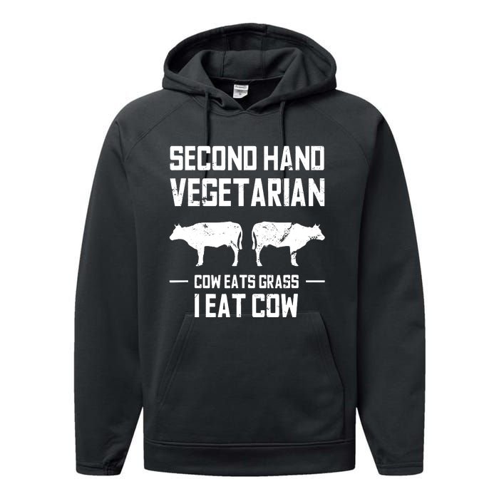 Meat Lover Funny Ketogenic Carnivore Beef Love Performance Fleece Hoodie