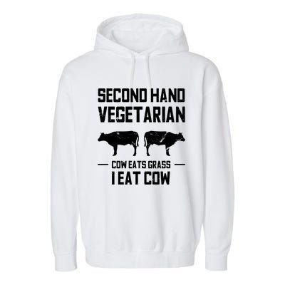 Meat Lover Funny Ketogenic Carnivore Beef Love Garment-Dyed Fleece Hoodie