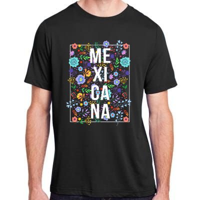 Mexicana Latina Flowers Mexican Girl Mexico Adult ChromaSoft Performance T-Shirt