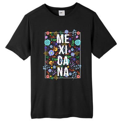 Mexicana Latina Flowers Mexican Girl Mexico Tall Fusion ChromaSoft Performance T-Shirt