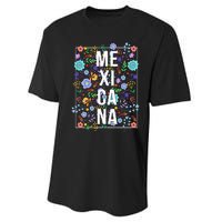 Mexicana Latina Flowers Mexican Girl Mexico Performance Sprint T-Shirt