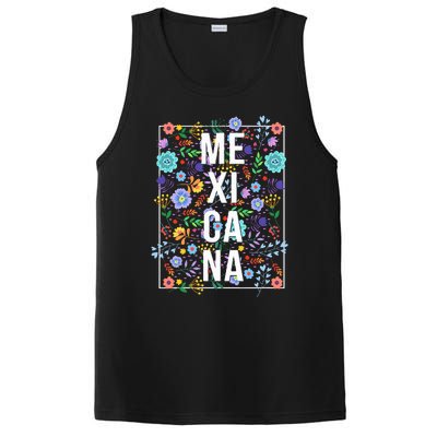 Mexicana Latina Flowers Mexican Girl Mexico PosiCharge Competitor Tank