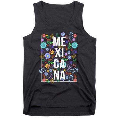 Mexicana Latina Flowers Mexican Girl Mexico Tank Top