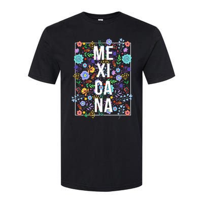 Mexicana Latina Flowers Mexican Girl Mexico Softstyle® CVC T-Shirt