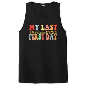 My Last First Day Retired 2025 Funny Teacher Back To School PosiCharge Competitor Tank