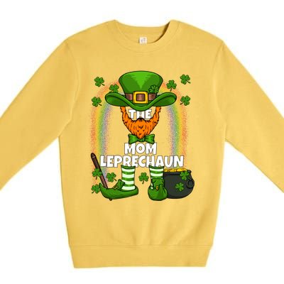 Mom Leprechaun Family Matching St Patricks Day Party Meaningful Gift Premium Crewneck Sweatshirt