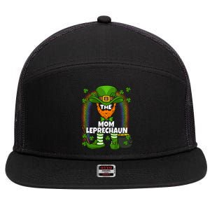 Mom Leprechaun Family Matching St Patricks Day Party Meaningful Gift 7 Panel Mesh Trucker Snapback Hat