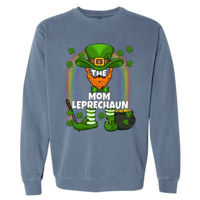 Mom Leprechaun Family Matching St Patricks Day Party Meaningful Gift Garment-Dyed Sweatshirt