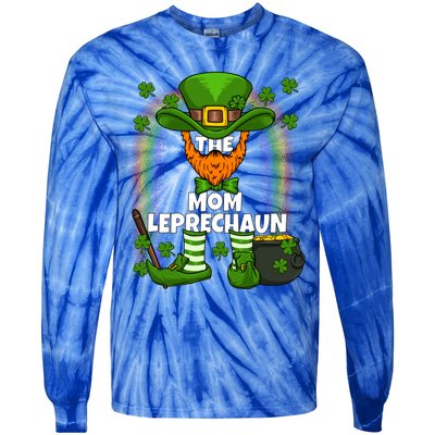 Mom Leprechaun Family Matching St Patricks Day Party Meaningful Gift Tie-Dye Long Sleeve Shirt