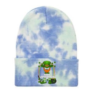 Mom Leprechaun Family Matching St Patricks Day Party Meaningful Gift Tie Dye 12in Knit Beanie