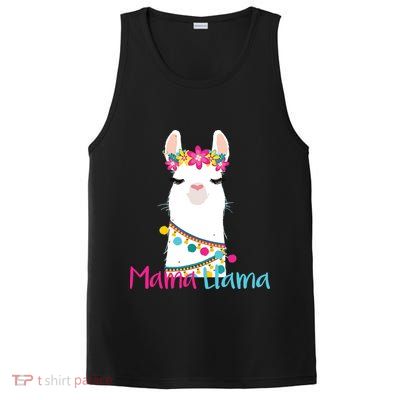 Mama Llama Funny Mothers Day Women Mom Birthday PosiCharge Competitor Tank