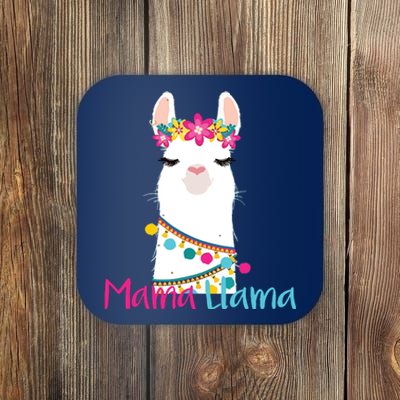 Mama Llama Funny Mothers Day Women Mom Birthday Coaster