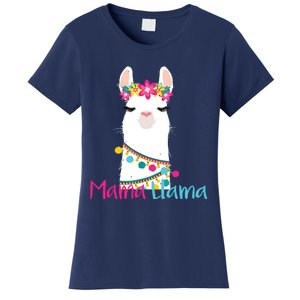 Mama Llama Funny Mothers Day Women Mom Birthday Women's T-Shirt