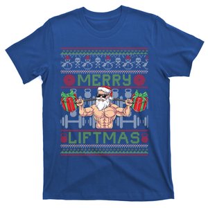 Merry Liftmas Fitness Xmas Santa Ugly Christmas Bodybuilder Gift T-Shirt