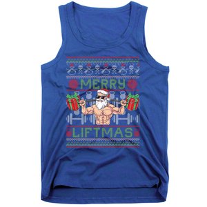 Merry Liftmas Fitness Xmas Santa Ugly Christmas Bodybuilder Gift Tank Top