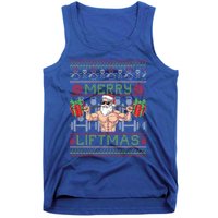 Merry Liftmas Fitness Xmas Santa Ugly Christmas Bodybuilder Gift Tank Top