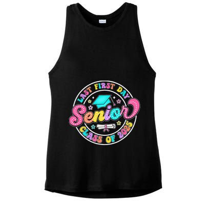 My Last First Day Senior Class Of 2025 Back To School Gift Ladies PosiCharge Tri-Blend Wicking Tank