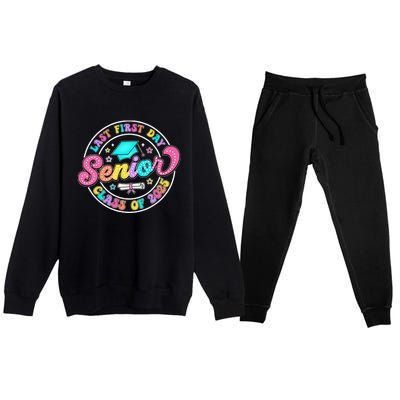 My Last First Day Senior Class Of 2025 Back To School Gift Premium Crewneck Sweatsuit Set