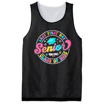 My Last First Day Senior Class Of 2025 Back To School Gift Mesh Reversible Basketball Jersey Tank