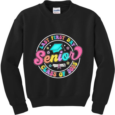 My Last First Day Senior Class Of 2025 Back To School Gift Kids Sweatshirt