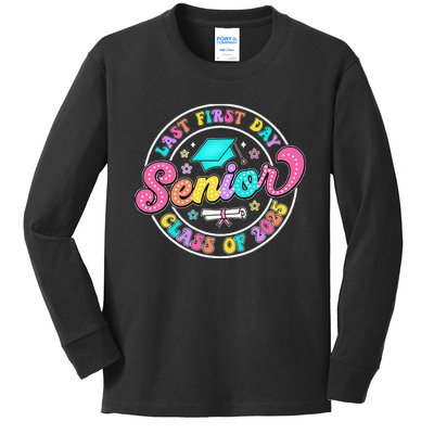 My Last First Day Senior Class Of 2025 Back To School Gift Kids Long Sleeve Shirt