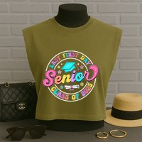 My Last First Day Senior Class Of 2025 Back To School Gift Garment-Dyed Women's Muscle Tee