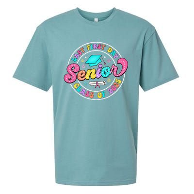 My Last First Day Senior Class Of 2025 Back To School Gift Sueded Cloud Jersey T-Shirt