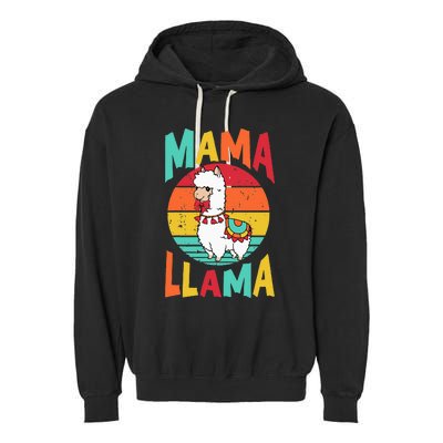 Mama Llama Funny Mother's Day Mom lover Garment-Dyed Fleece Hoodie