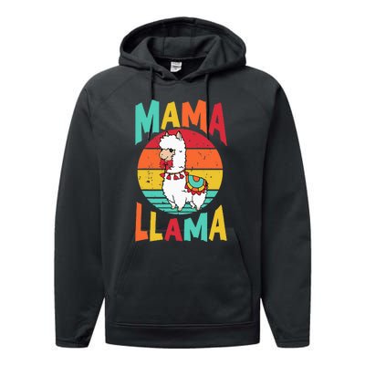 Mama Llama Funny Mother's Day Mom lover Performance Fleece Hoodie