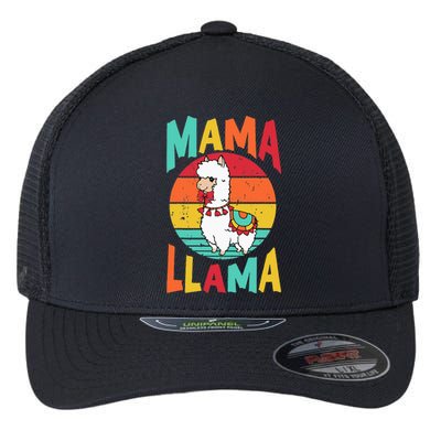 Mama Llama Funny Mother's Day Mom lover Flexfit Unipanel Trucker Cap