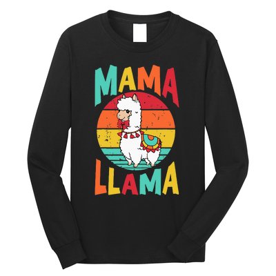 Mama Llama Funny Mother's Day Mom lover Long Sleeve Shirt