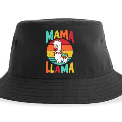 Mama Llama Funny Mother's Day Mom lover Sustainable Bucket Hat